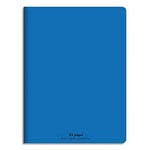 - Cahier éco piqué couverture polypro 32 pages 17x22 cm 90g grands carreaux bleu