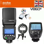 UK Godox V860III-C 2.4G TTL HSS Flash Li-on+Stype Bracket+Xpro-C F Canon Camera