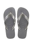 Havaianas Women's Top Tiras Flip-Flop , Steel Grey, 6/7 UK