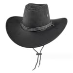 Vintage Cowboyhatt för män och kvinnor Black