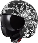 LS2, Casque Moto Jet Spitfire II Tribal Matt Black White, XS