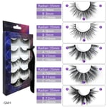 5 Pairs False Eyelashes Lash Extension 3d Mink Hair G601