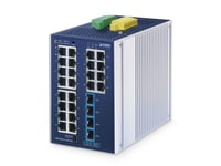 Planet Industrial L2+ 24-Port Managed Switch Igs-4215-24T4x L2+ Gigabit Ethernet (10/100/1000) Aluminium, Blue