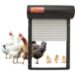 Sjlerst - Porte de Poulailler Automatique Alimentée par l'Énergie Solaire avec Minuteur pour Canard Oie Ferme Équipement de Sécurité