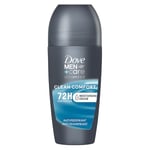 Dove Advanced Clean Comfort Antiperspirant Deodorant Roll On deodorant for men wth Triple Action Technology for 72h sweat & odour protection 50 ml