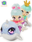 HATCHIMALS Pixies Riders, Shimmer Babies Baby Twins with Glider and 4 Accessori