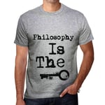 Homme Tee-Shirt La Philosophie Est La Clé - Philosophy Is The Key - T-Shirt Graphique Éco-Responsable Vintage Cadeau Nouveauté