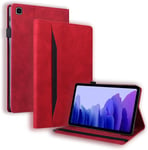 Coque Galaxy Tab A7 10.4 Pouces Étui Avec Fonction Support Et Sommeil/Réveil Auto Case Housse De Protection Tablette Pour Samsung Galaxy Tab A7 2020 Sm-T500/T505,Rouge