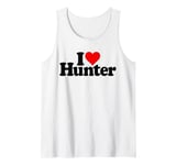 I LOVE HEART HUNTER NAME ON A TEE Tank Top