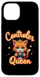 iPhone 14 Controller Queen Cute Gamer Cat Design- Gaming Cat Lovers Case