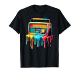 Dripping Paint Art Vintage Radio Antique Radios T-Shirt