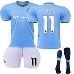 2024-2025 Manchester City Home Barnfotbollssats nr 11 Doku S 28