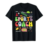 Groovy Sports Coach Art For Men Women Trainers Athletes T-Shirt