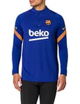 NIKE Fcb M Nk Dry STRK Dril Top Long Sleeved T-Shirt - Deep Royal Blue/Amarillo/(Full Spon-Coach), X-Small