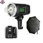 UK Godox AD600BM 600W HSS 1/8000s Flash Light+X1T-N for Nikon+Free Grid softbox