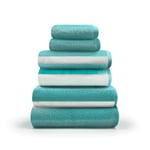 GC GAVENO CAVAILIA Large Bath Sheet Towels 2 Pack - 100% Egyptian Cotton Bathroom Towel Set - Highly Water Absorbent & Quick Dry Extra Large Bath Towel - Easycare & Durable - Aqua