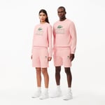 Lacoste Short molleton imprimé signature Taille XXS Rose Nénuphar