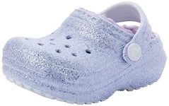 Crocs Unisex Kids Classic Lined Glitter T Clog, Frosted Glitter, 8 UK