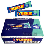 FULL BOX OF NEW NESTLE BRAND YORKIE CHUNKY MILK CHOCOLATE 24 x 46g BARS ORIGINAL