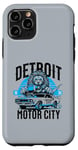 Coque pour iPhone 11 Pro Detroit Motor City Lion Muscle Car T-shirt graphique