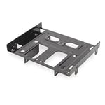 Ewent EW7002 Support Adaptateur pour 4 HDD/SSD 2.5 "ou 1 HDD 3.5" + 2 HDD/SSD 2.5 "sur boîtier Slot PC 5.25, vis incluses, Noir