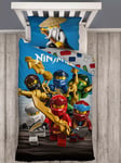 LEGO Ninjago Reversible Pure Cotton Duvet Cover and Pillowcase Set, Single