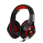 Beexcellent GM-1 Casque gaming pour PS4 XBOX One Noir et Rouge