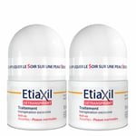 EtiaXil Traitement Détranspirant Aisselles Roll-on Peaux Normales Rouleau 2x15 ml