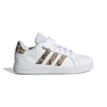 adidas Mixte Grand Court 2.0 Shoes Children Chaussures, Cloud White/Magic Beige/Matte Gold, 33 EU