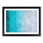 Treasure Island Beach In Fiji Painting Modern Art Framed Wall Art Print, Ready to Hang Picture for Living Room Bedroom Home Office Décor, Black A2 (64 x 46 cm)