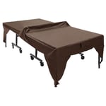 Housse Table Ping-Pong, Housse De Table De Tennis De Table, ImperméAble, Contre Neige Pluie uv pour Intérieur Et Extérieur, 280 x 153 x 73cm,Café