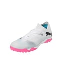 Puma Men Future 7 Match Tt Soccer Shoes, Puma White-Puma Black-Poison Pink, 12 UK