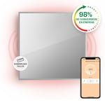 La Palma 500 smart Radiateur 2 en 1 convecteur infrarouge 60x60cm 500W façade miroir