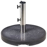 Pied De Parasol Rond En Granit D 45 Cm Noir Ceggia