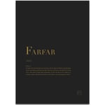 Pictureit - Poster farfar 30x40 cm svart