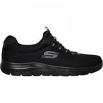 Skechers Summits | Black | Wide Fit | Men's Slip-on Trainers