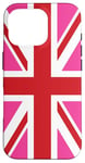 iPhone 16 Pro Cool Pink & Red British Art Flag The Union Jack Case