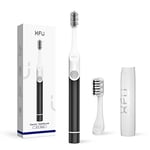 Seago Battery Electric Toothbrush with 2 Brush Heads, Travel Electric Toothbrush Portable Toothbrush, Sonic Electric Toothbrush for Adults and Kids, Battery not Included, SG2102 (Black)