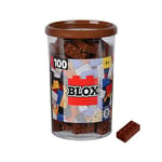 Simba Blox Lot de 100 Briques de Construction Marron pour Enfants à partir de 3 Ans et Plus, 8 Briques de Haute qualité, entièrement compatibles avec de Nombreux Autres Fabricants