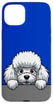 Coque pour iPhone 15 Plus Caniche blanc mignon qui regarde un chiot amusant pour les amoureux des chiens