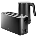 Zwilling Enfinigy 1.5L Kettle Plastic & 2 Long Slot Toaster Black