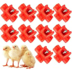 10pcs Eau Tetine Poulet Alimentateur, Abreuvoir Poulet Automatique, Abreuvoir a Poulet Bol d'eau en Plastique, pour Poule Volaille Canards Oiseau