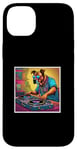 iPhone 14 Plus Dog Music DJ Turntables Mixing Vinyl Record Party Graphic Case