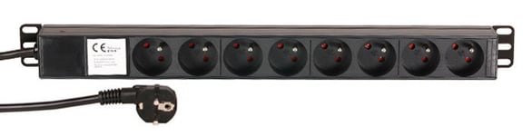 Adam Hall Multiprise 8 prises rack19'' 1U 87478