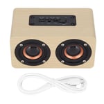 Puinen Bluetooth Kaiutin Retro Langaton Subwoofer AUX Stereokaiutin Koti Tablet Bamboo Wood Grain Color