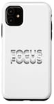 Coque pour iPhone 11 Cadeau Original Homme Femme Humour FOCUS