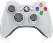 Manette Sans Fil Pour Xbox 360 Pc Controller Avec Adaptateur Récepteur Usb 2,4 Ghz Manette De Jeu À Double Vibration Améliorée Pour Xbox 360/Microsoft Pc Windows 7/8/10/11