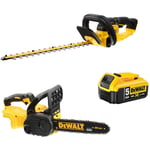 Taille-haie sans fil DCMHT563 avec tronçonneuse sans fil DCM565 et batterie DCB184 18V 5Ah - Dewalt