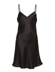 Lady Avenue Pure Silk - Slip W.cording Svart