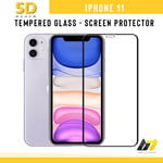 5d Screen Protector For Iphone 11 Gorilla Tempered Glass Full Screen - Black